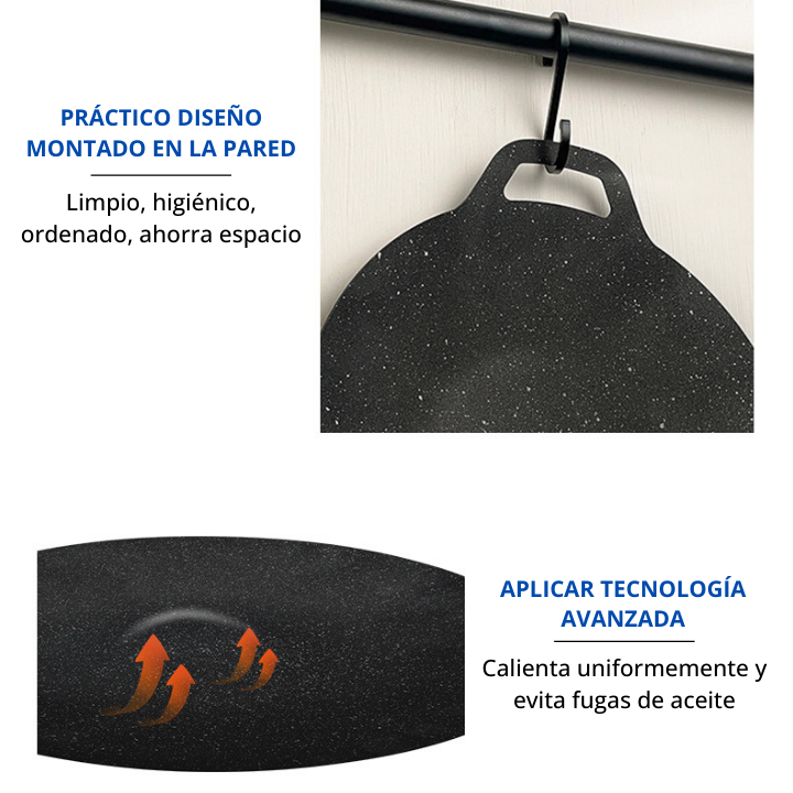 🔥Sartén antiadherente multiusos de 6 capas, se puede utilizar para placas de inducción.
