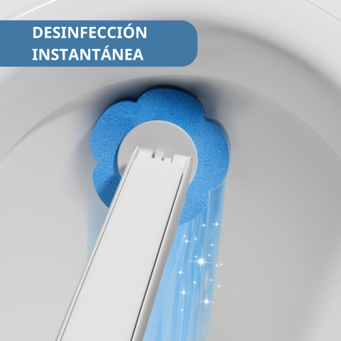 Escobillero Desechable Con Juego De Cabezales De Recambio, Artefacto De Limpieza Para Inodoros De Cuclillas De Pared