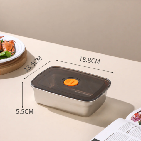 Recipiente de Alimentos de Acero Inoxidable 316 Premium - Sellado al Vacío, Antibacteriano y Máxima Seguridad