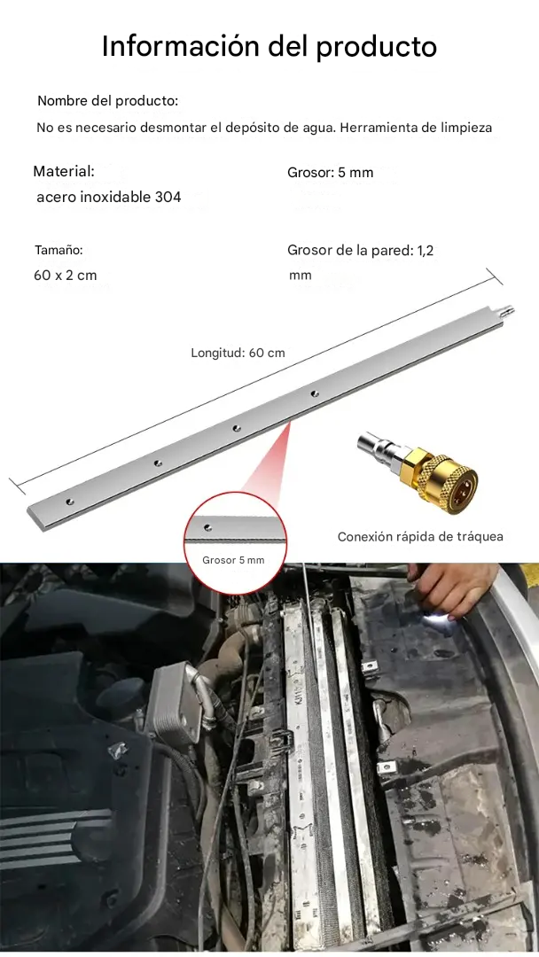 Herramienta De Limpieza Especializada Para Depósitos De Agua De Coches/Camiones/Excavadoras
