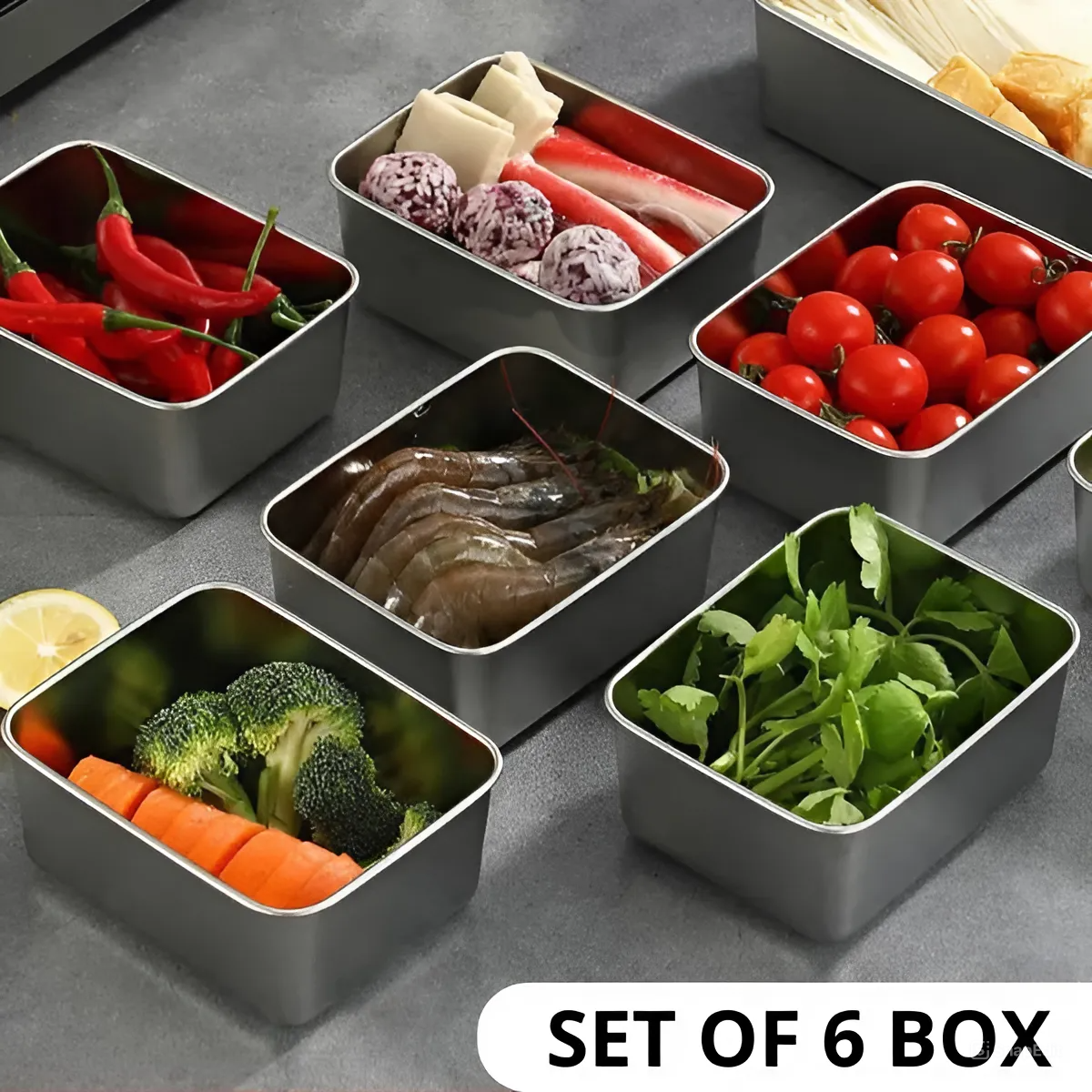 Caja de acero inoxidable 304 para alimentos – Compacta, hermética y duradera (13×10×5 cm)