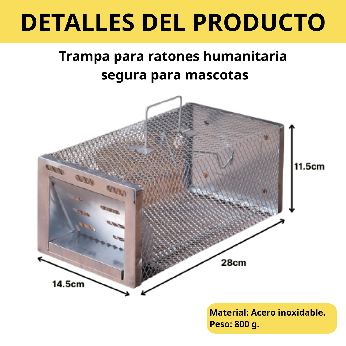 BestSeller™ - Jaula trampa humanitaria para ratones y ardillas vivas