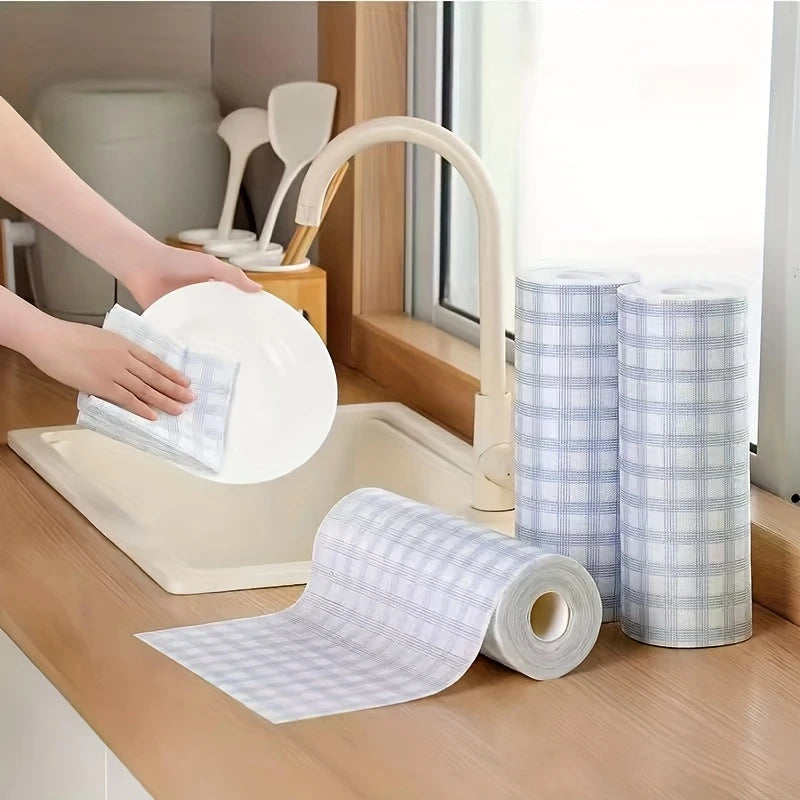 Paño De Cocina En Rollo, No Suelta Pelusa, No Absorbe Aceite, Paño Especial Para Cocina, Uso En Seco Y Húmedo, Paño Multiuso