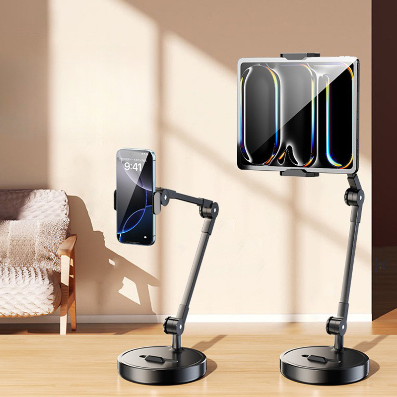 Desktop Phone Holder 2025 📷 Soporte para teléfono de escritorio multiángulo para transmisión en vivo, palo para selfies, trípode, grabación de video, clases en línea y vlogs.
