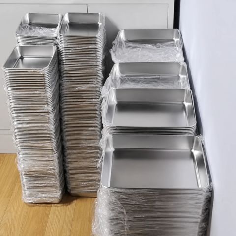 Contenedores de acero inoxidable SUS304 (25 × 20 × 6 cm)