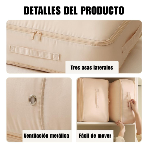 Bolsas Organizadoras de Compresión Automática para Edredones, Ropa, Mantas, Impermeables y a Prueba de Humedad (54x42x30cm)