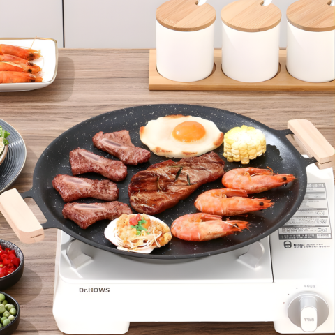 Sartén parrilla universal para cocina de gas, cocina de inducción y llama abierta