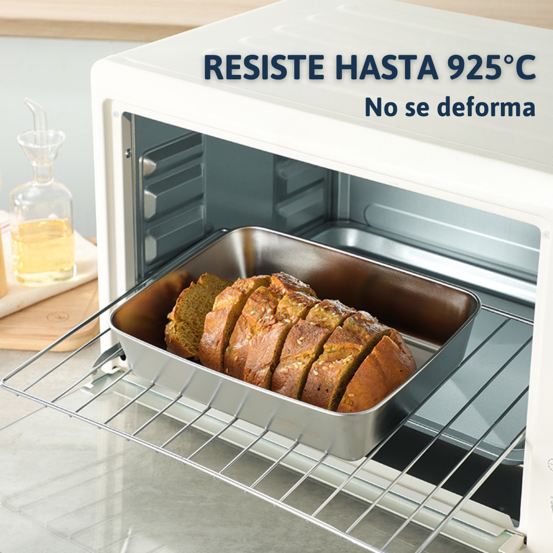 Recipiente para Alimentos de Acero Inoxidable 304 – Frescura Prolongada y Máxima Seguridad (25x20x5 cm)