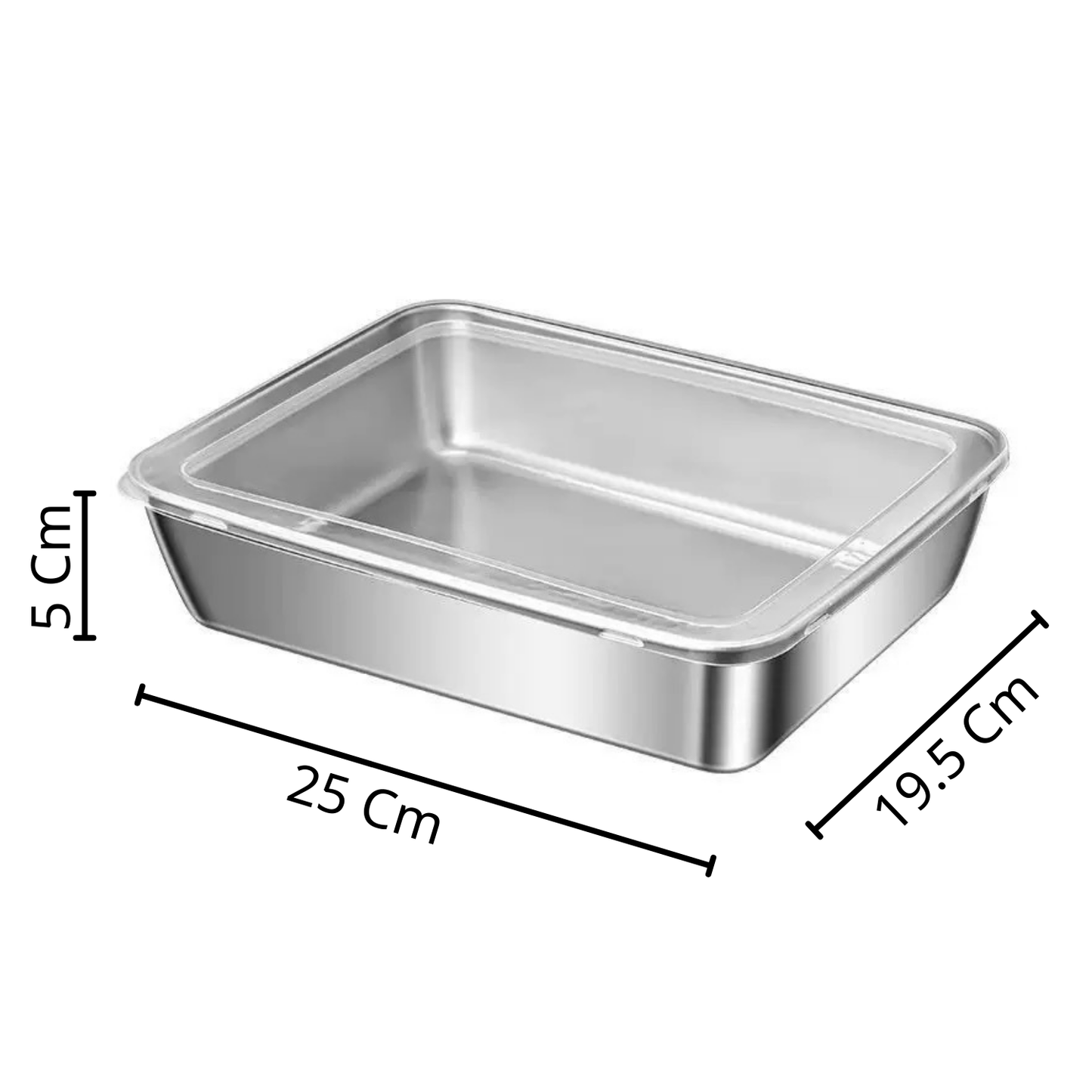 BANDEJA DE ACERO INOXIDABLE 304 PREMIUM - Mantiene los alimentos frescos hasta 5× más tiempo