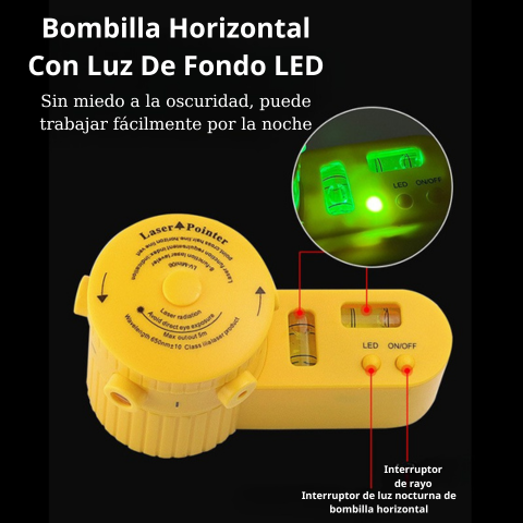 Nivel Láser Multifunción 4 En 1 Con Trípode Giratorio Para El Hogar