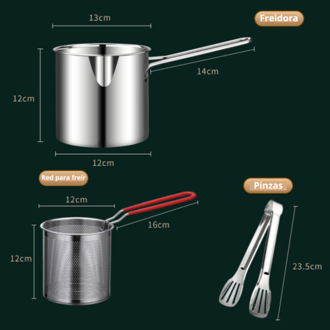 Sartén Multifuncional Antiadherente 304 – Cocina Saludable Ahorrando Aceite