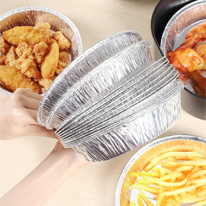 20pcs Bandeja de Aluminio para Freidora de Aire, Antiaceite y Suciedad