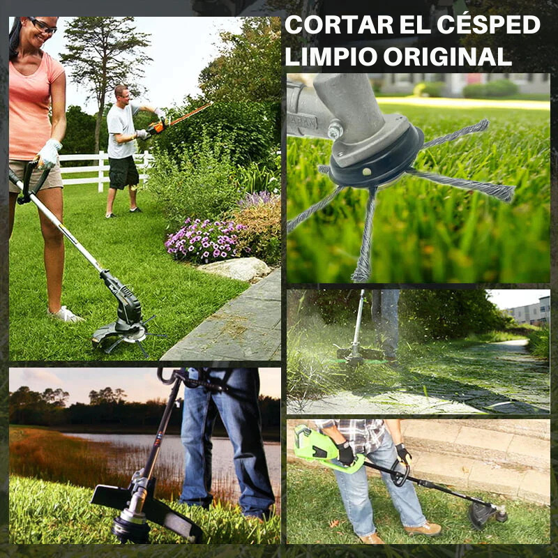 El Cabezal Del Cortacésped Tiene 6 Ramas Tejidas Con Alambre De Acero Resistente