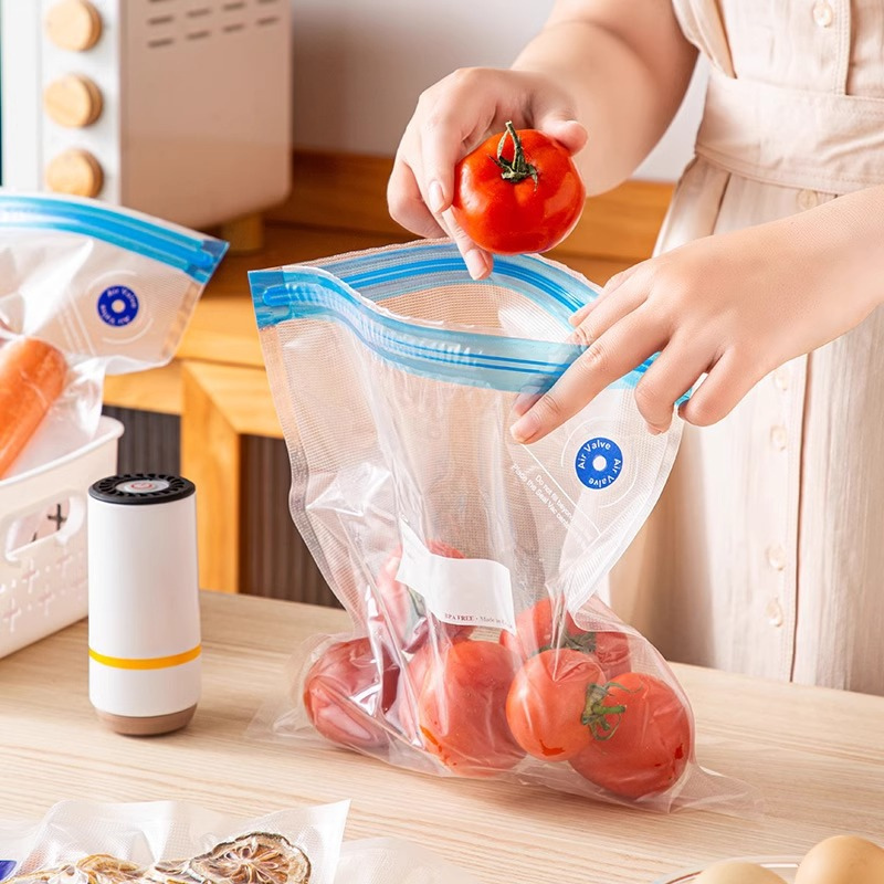 Sellador de Alimentos al Vacío - Rápido, Duradero, Viene con 10 Bolsas Ziplock Reutilizables Gratis