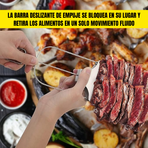 Brochetas BBQ De 3 Vías Con Deslizador
