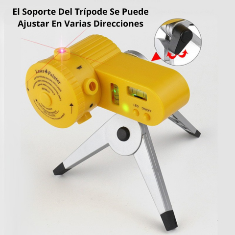 Nivel Láser Multifunción 4 En 1 Con Trípode Giratorio Para El Hogar
