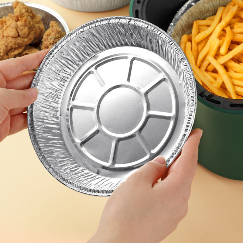 20pcs Bandeja de Aluminio para Freidora de Aire, Antiaceite y Suciedad