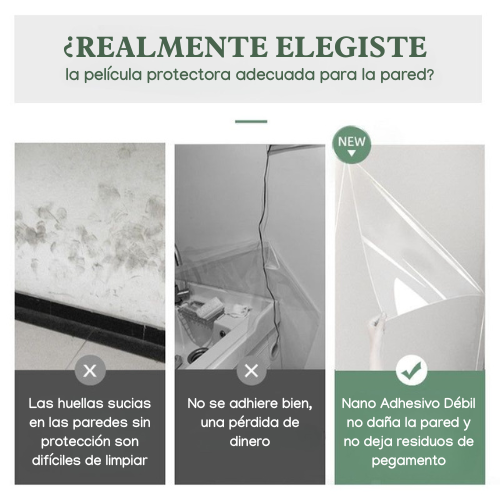 WallProtect™ - Película Protectora de Pared Electrostática Transparente (60cmx10m)