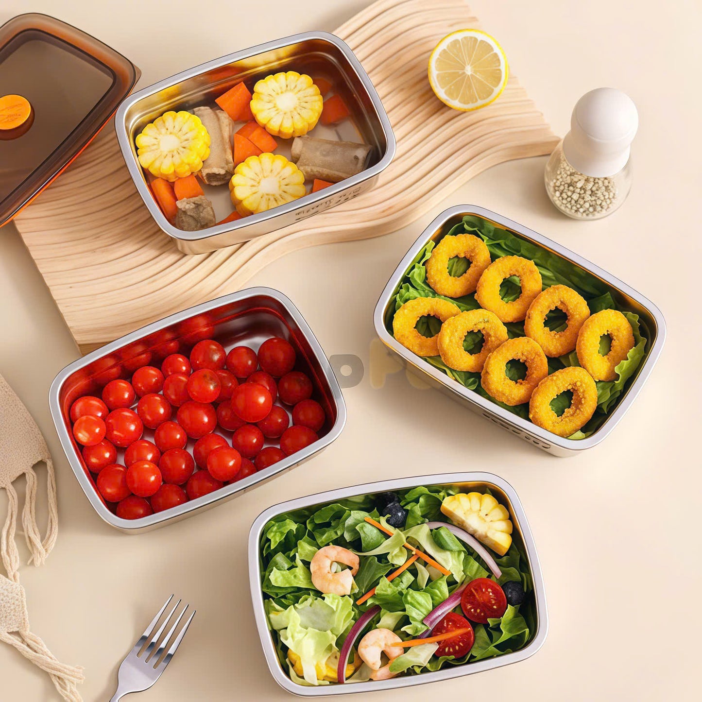 ✨ Bandeja de acero inoxidable 316 – Una solución segura y práctica para conservar los alimentos (19x14x6cm)
