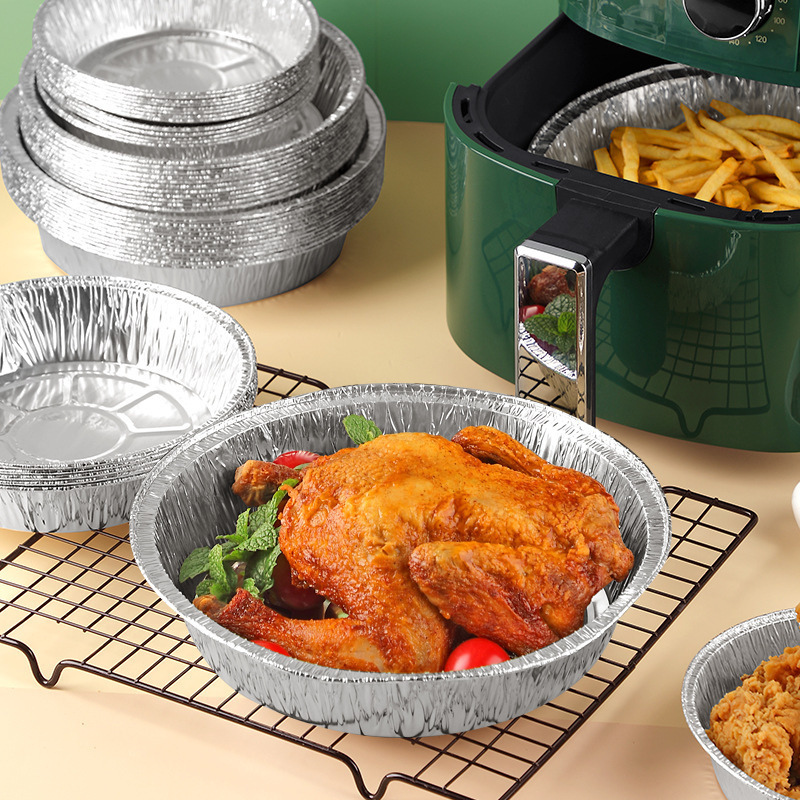 20pcs Bandeja de Aluminio para Freidora de Aire, Antiaceite y Suciedad
