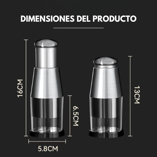 KitchenHelp™ Picadora de acero para ajo, cebolla, jengibre, guindilla y fruta