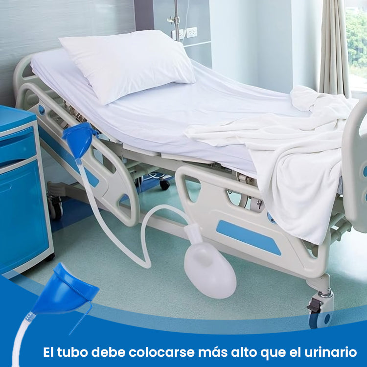 Urinario médico de gran capacidad con tubo largo para ancianos, pacientes encamados, viajeros