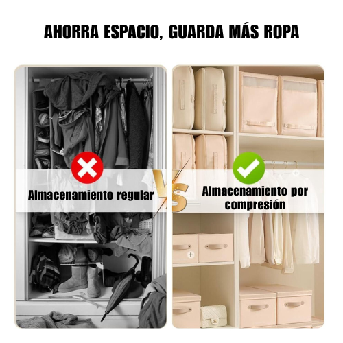 Bolsas Organizadoras de Compresión Automática para Edredones, Ropa, Mantas, Impermeables y a Prueba de Humedad (54x42x30cm)