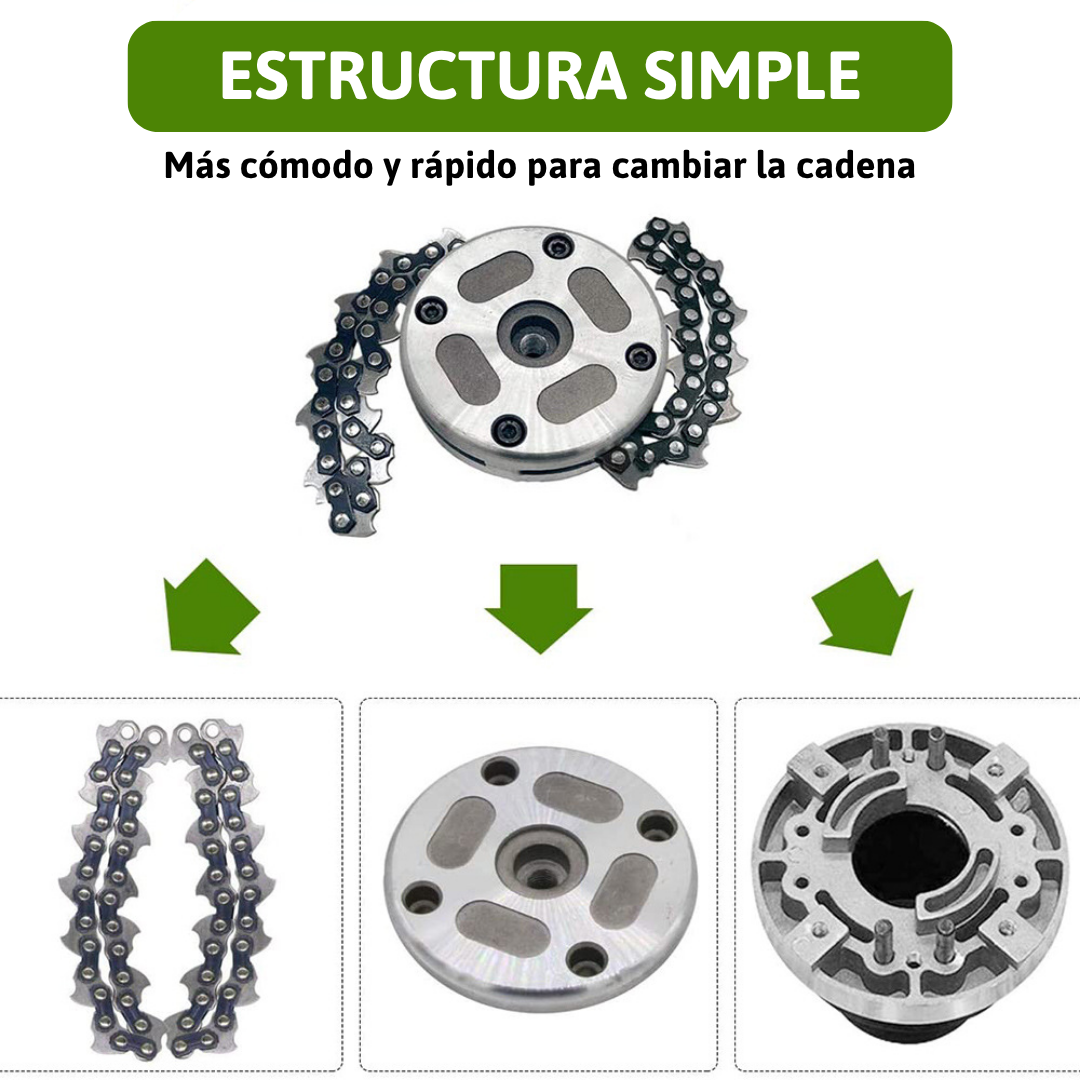 Cabezal de corte con cadena – Potente accesorio universal para desbrozadoras