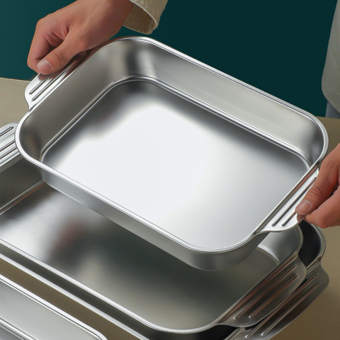 Bandeja De Cocina De Acero Inoxidable SUS304 – Ideal Para Ollas Calientes, Vapor, Horneado Y Almacenamiento