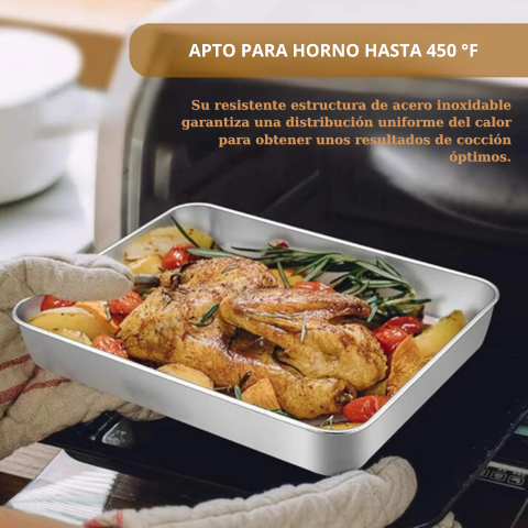 Cajas de acero inoxidable 304 para alimentos (25 x 20 x 6 cm)