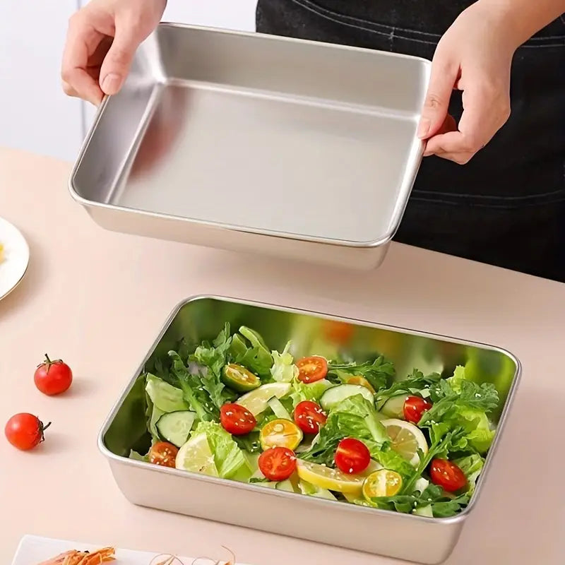 Juego de 3 cajas de acero inoxidable para alimentos 304