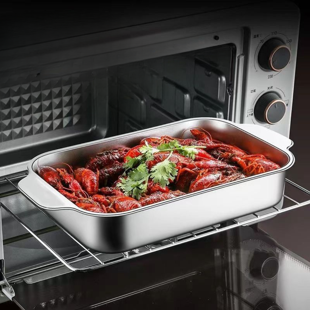 Bandeja De Cocina De Acero Inoxidable SUS304 – Ideal Para Ollas Calientes, Vapor, Horneado Y Almacenamiento