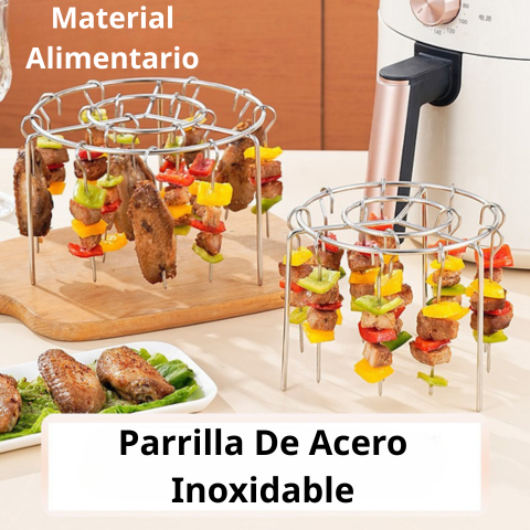 Soporte Para Brochetas Para Freidora De Aire - ¡La Solución Perfecta Para Comidas Deliciosas!