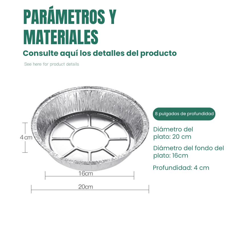 20pcs Bandeja de Aluminio para Freidora de Aire, Antiaceite y Suciedad