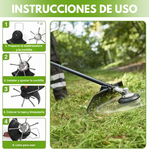 El Cabezal Del Cortacésped Tiene 6 Ramas Tejidas Con Alambre De Acero Resistente