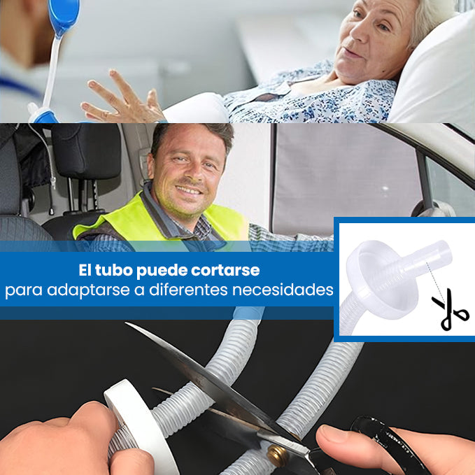 Urinario médico de gran capacidad con tubo largo para ancianos, pacientes encamados, viajeros