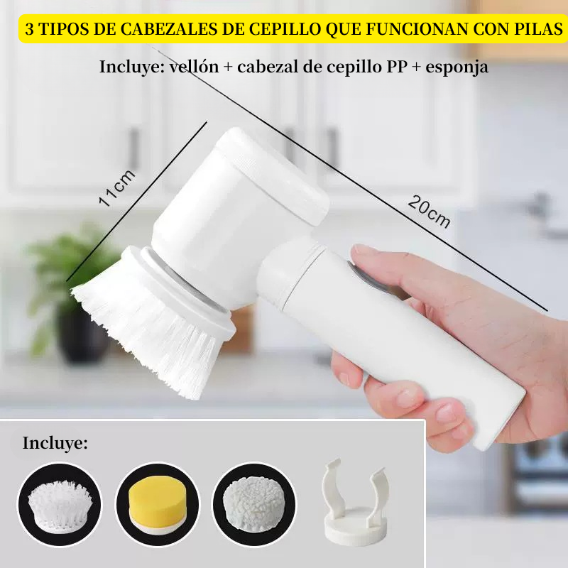 Cepillo Eléctrico 3 en 1 – Potente, Compacto y Fácil de Usar para la Limpieza del Hogar