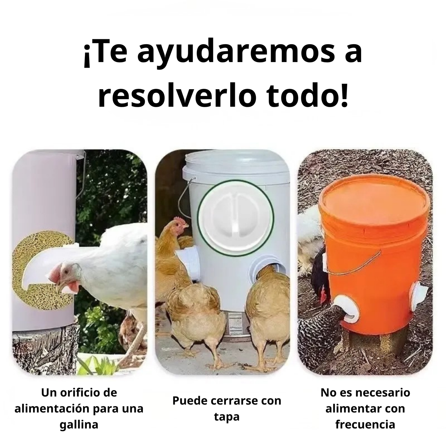 Puerta de alimentación automática para gallinas y patos para todo tipo de cubos – incluye broca tipo sierra de corona
