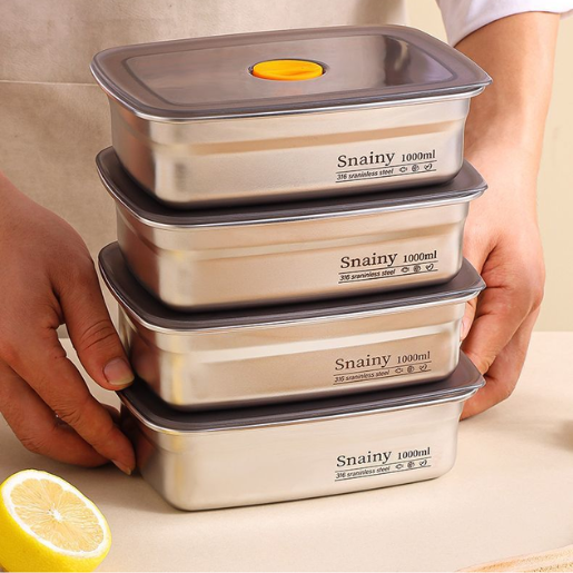 Recipiente Hermético de Acero Inoxidable 316 Premium – Sellado al Vacío, Antibacteriano y Seguro