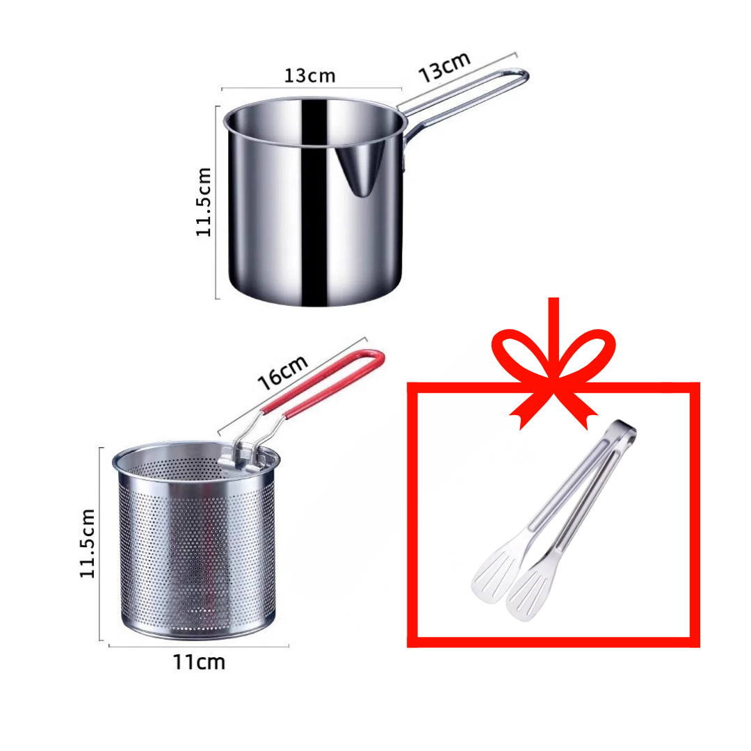 Sartén Multifuncional De Acero Inoxidable 304, Sartén Con Filtro Para Ahorrar Aceite (Puede Utilizarse Para Placas De Inducción)