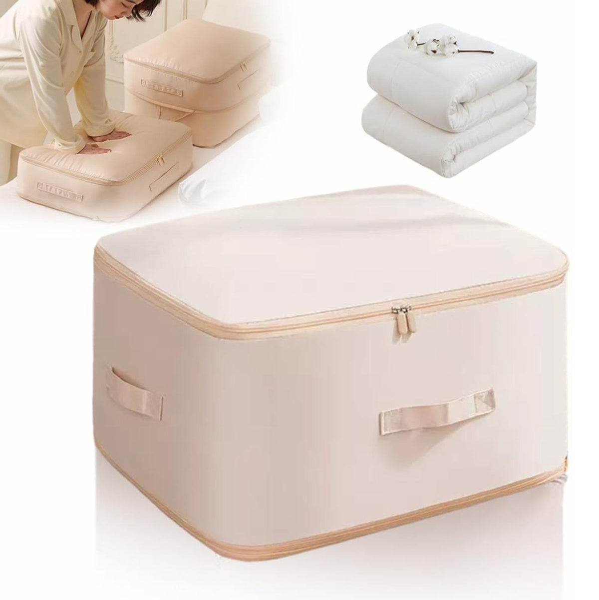 Bolsas Organizadoras de Compresión Automática para Edredones, Ropa, Mantas, Impermeables y a Prueba de Humedad (54x42x30cm)