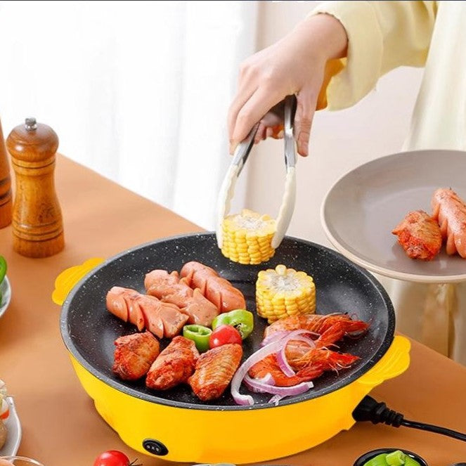 Sartén Eléctrica Para Freír Y Asar Para Uso Doméstico, Sartén Eléctrica Multifuncional, Parrilla Para Carne