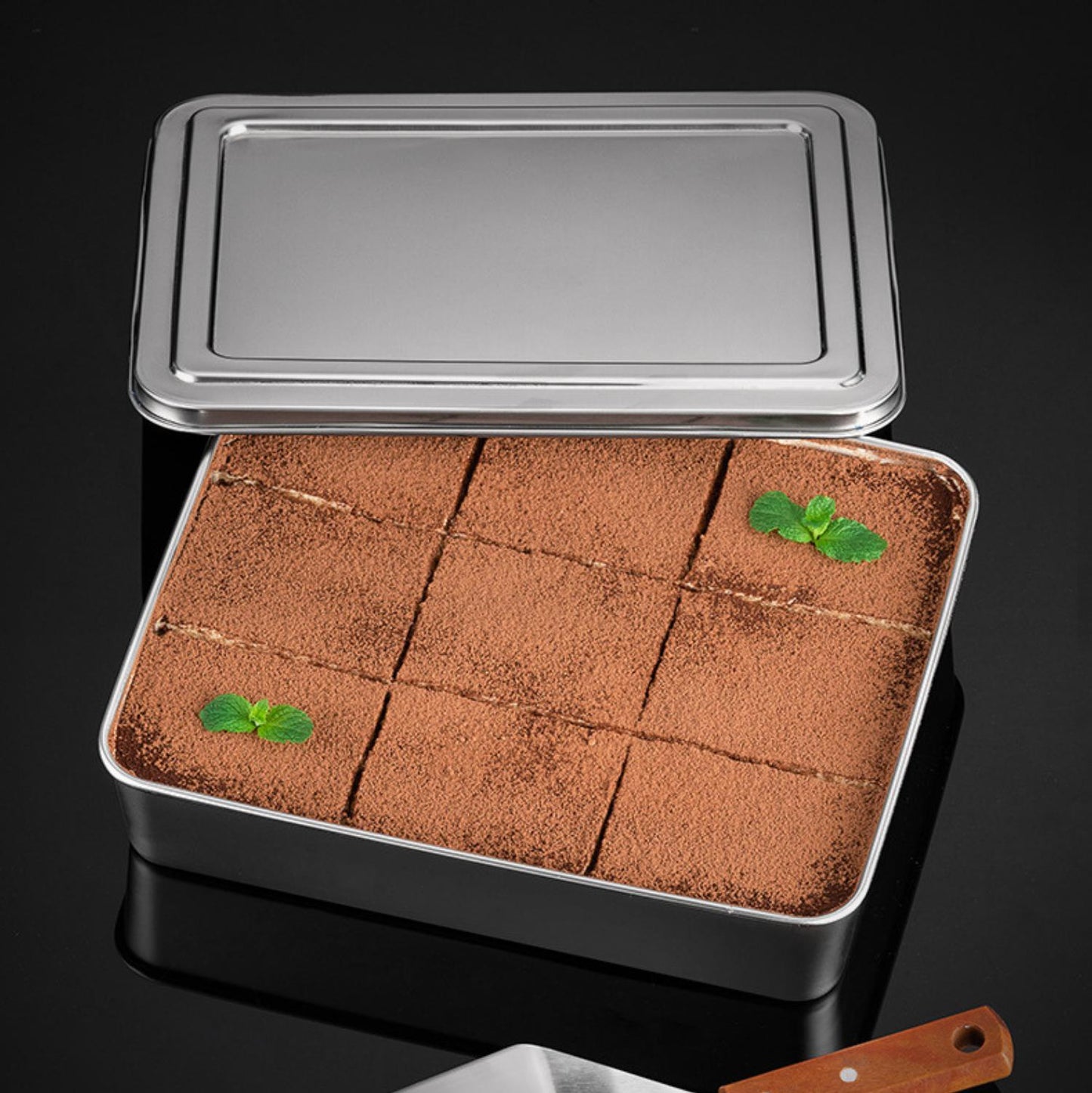 Cajas Para Tapa De Bandeja De Servicio De Acero Inoxidable (22x15x6 cm)