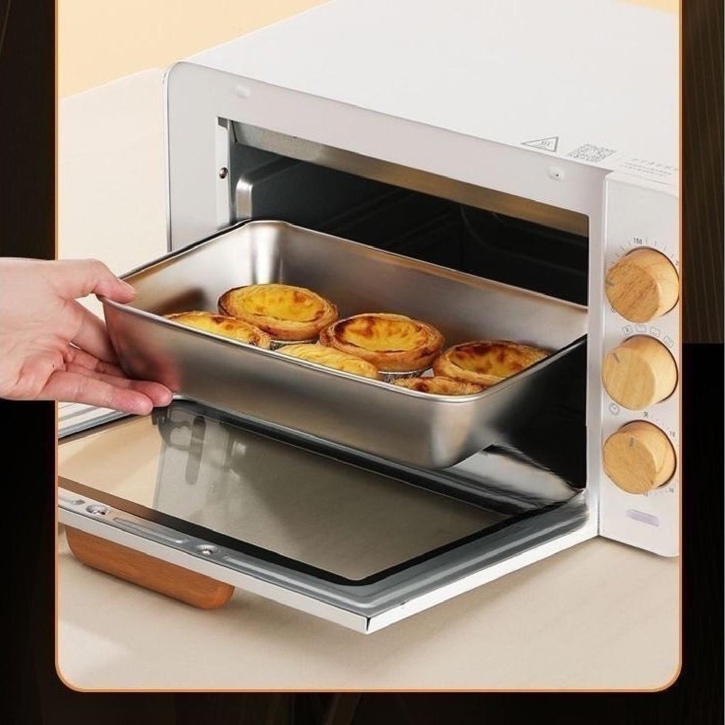 Cajas Para Tapa De Bandeja De Servicio De Acero Inoxidable (22x15x6 cm)