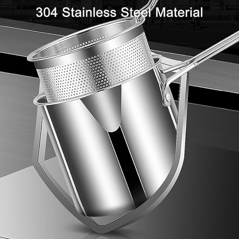 Sartén Multifuncional De Acero Inoxidable 304, Sartén Con Filtro Para Ahorrar Aceite.