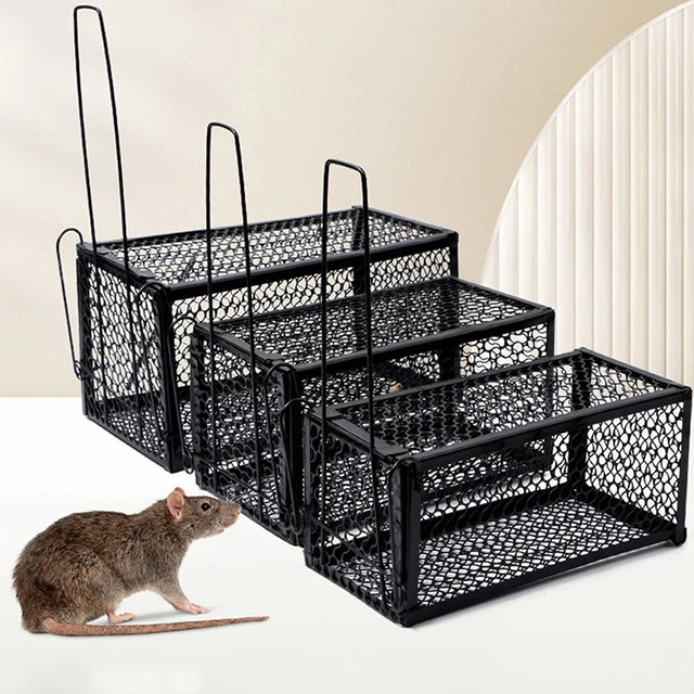 Jaula Trampa Para Ratones Reutilizable: Captura Humanitaria De Roedores, Control De Ratas Con Cierre Automático