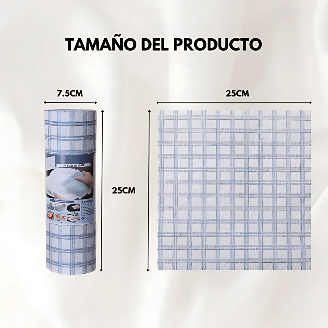 Rollo De Paños De Cocina Multiusos – Sin Pelusa, Resistentes Al Aceite, Uso En Seco Y Húmedo, Ideal Para La Limpieza De Cocina