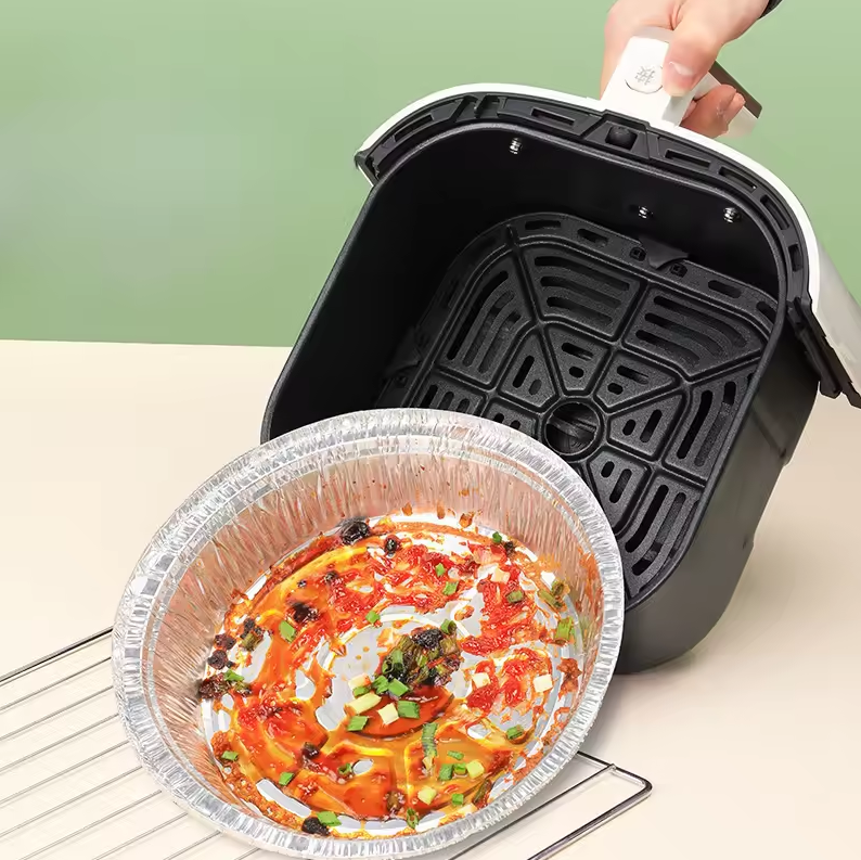 20pcs Bandeja de Aluminio para Freidora de Aire, Antiaceite y Suciedad