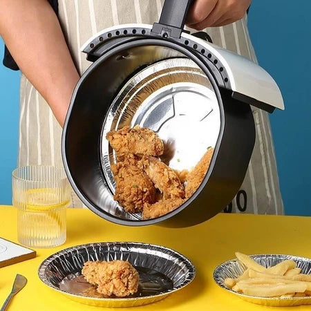 20pcs Bandeja de Aluminio para Freidora de Aire, Antiaceite y Suciedad