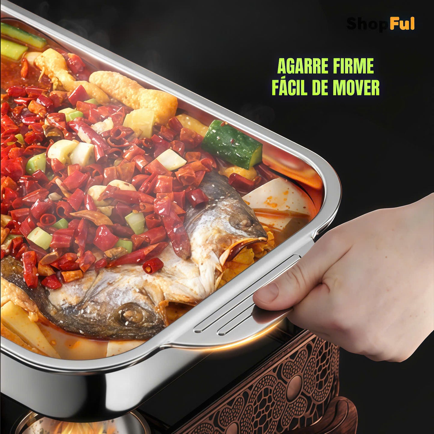 Bandeja De Cocina De Acero Inoxidable SUS304 Para Ollas Calientes, Pescado Al Vapor, Hornear Y Almacenar Alimentos.